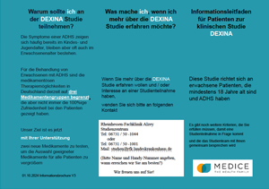 Informationsbroschüre: Warum sollte ich an der DEXINA Studie teilnehmen?